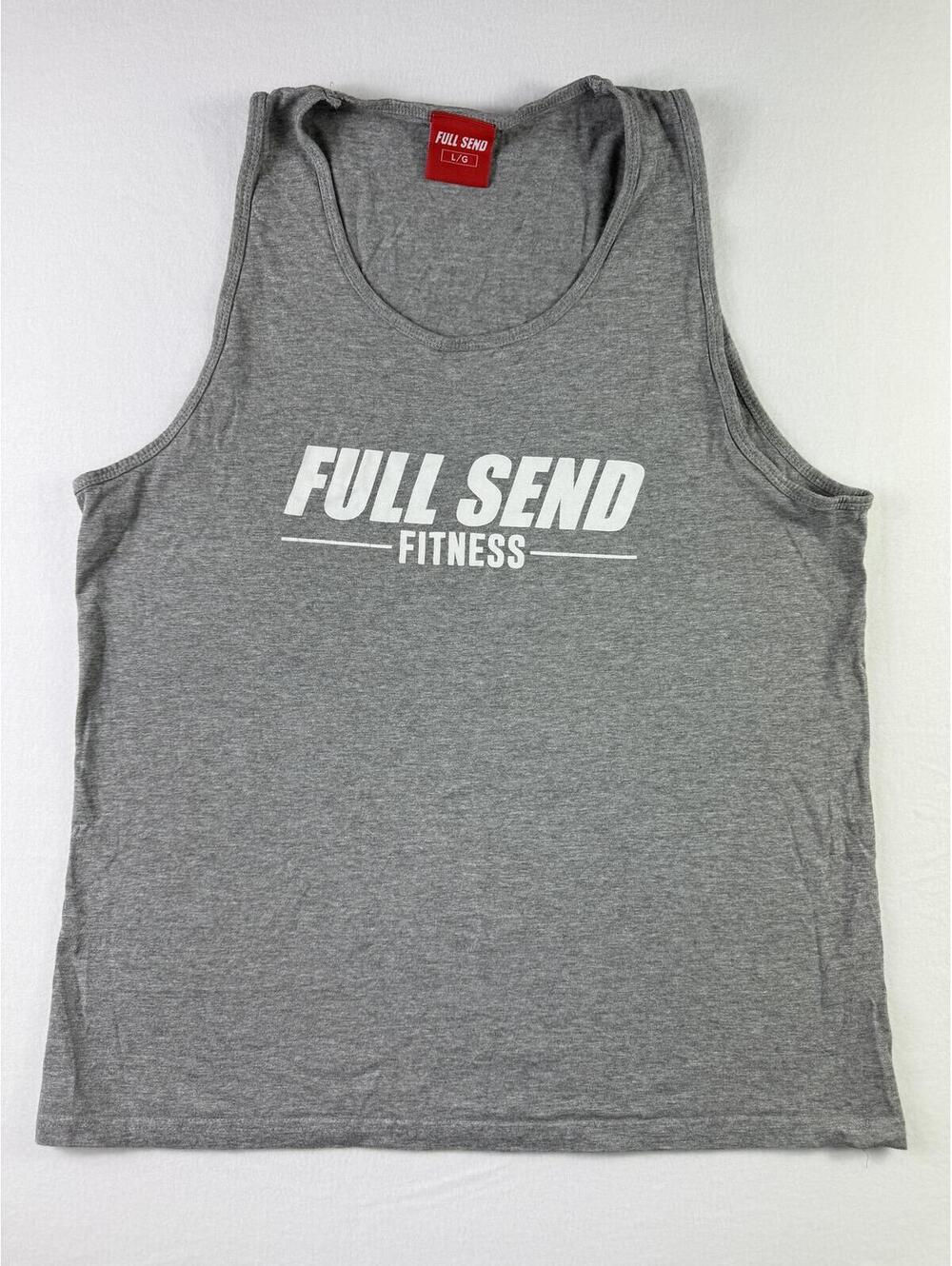 Full Send Fitness Gray Sleeveless Tank Top Large